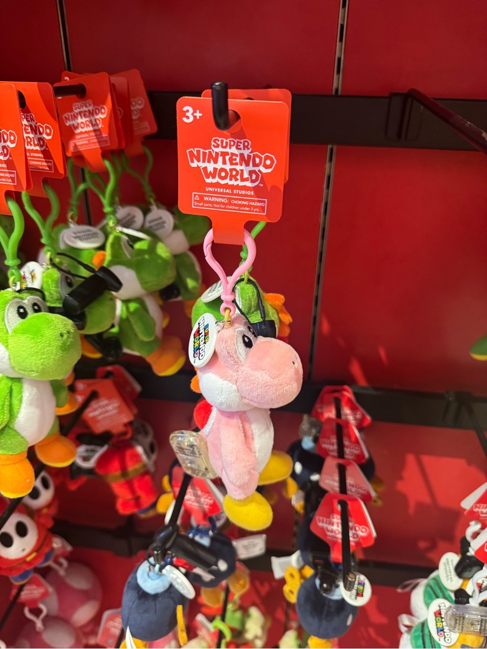 Nintendo Pink & Yellow Yoshi Plush Keychain